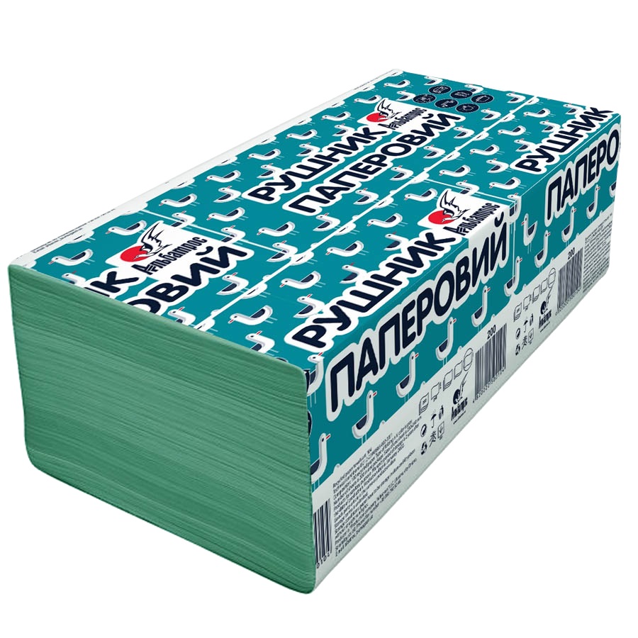 Рушник паперовий Альбатрос Макулатурний Одношаровий, 160 аркушів